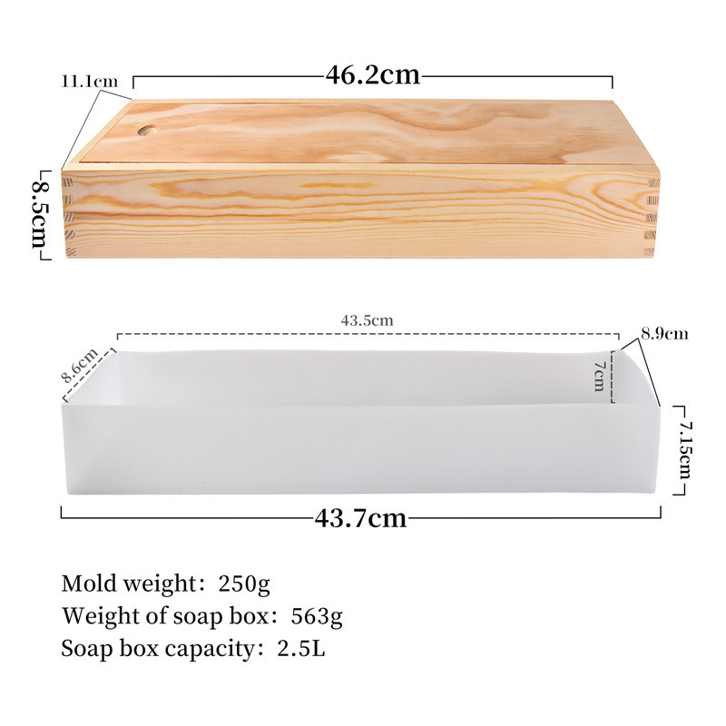Правоъгълна силиконова форма за сапун с капак за DIY сапун и оформяне на тостове – 5L капацитет, силиконов материал, OEM/ODM и частна марка