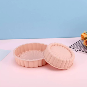 Szilikon napraforgó sütemény forma gőzöléshez és sütéshez — kerek alakú, alkalmas chiffon tortához, muffinokhoz és mille-feuille-hez