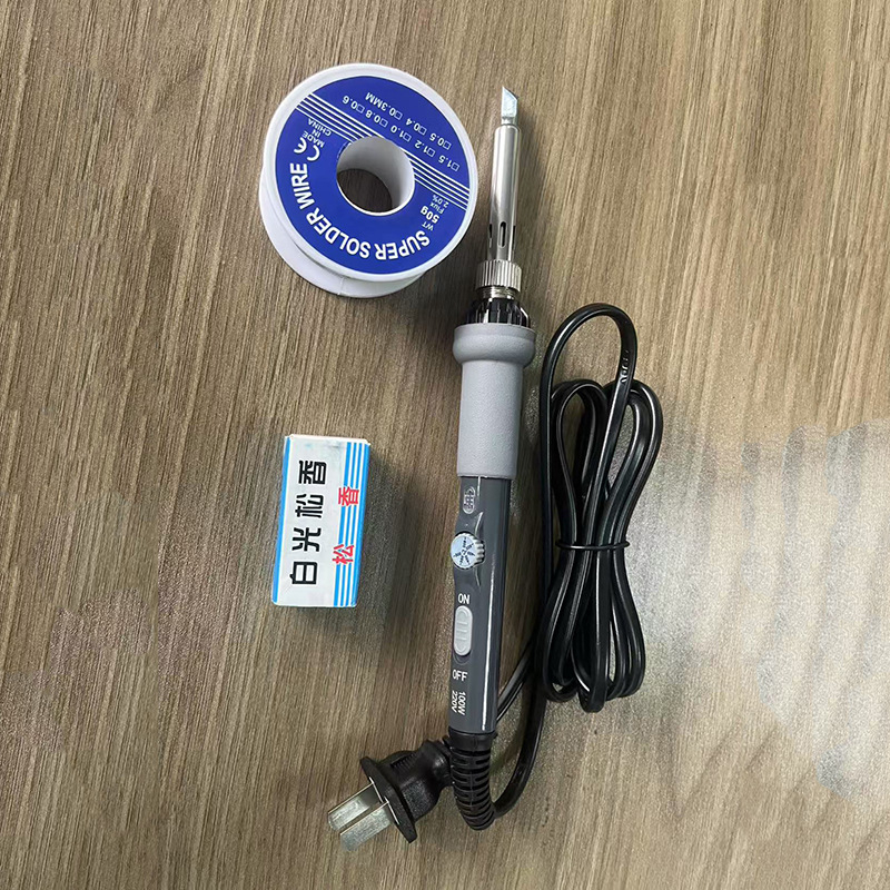 Κολλητήρι συγκόλλησης 100W με ρυθμιζόμενη θερμοκρασία, λαβή από καουτσούκ, 220V, κατάλληλο για συγκόλληση, αποσυναρμολόγηση και πυρογραφία