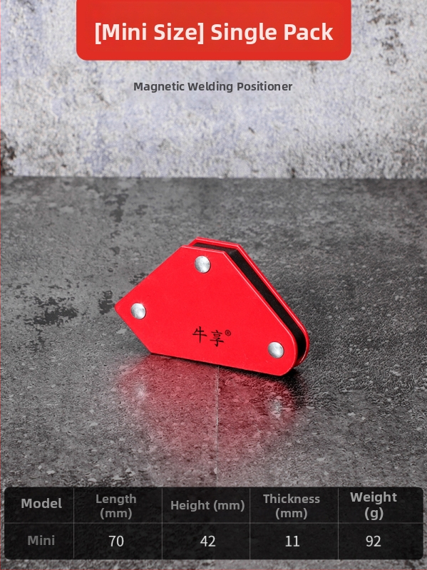 Magnetický zváračský lokalizátor s viacuholníkovým posúvačom a trojuholníkom s pravým uhlom 90°