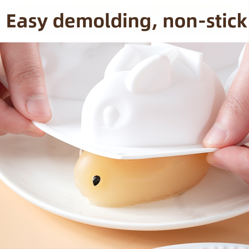 Kitchen Enjoy силиконова формичка за пудинг с форма на зайче, неправилна форма, подходяща за пудинги и желета