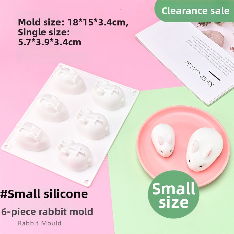 Kitchen Enjoy силиконова формичка за пудинг с форма на зайче, неправилна форма, подходяща за пудинги и желета