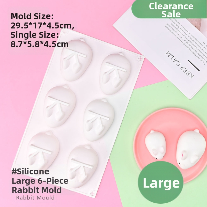 Kitchen Enjoy силиконова формичка за пудинг с форма на зайче, неправилна форма, подходяща за пудинги и желета
