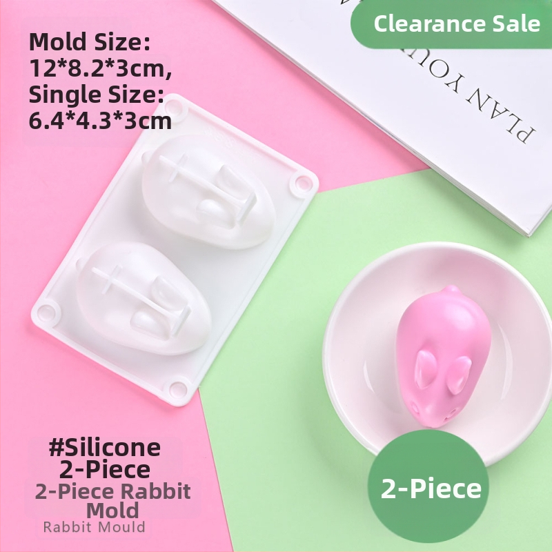 Kitchen Enjoy силиконова формичка за пудинг с форма на зайче, неправилна форма, подходяща за пудинги и желета