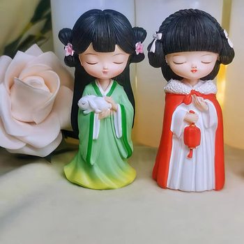 KLX силиконова форма за гипсови кукли – кръгла форма за печене и занаяти със смола