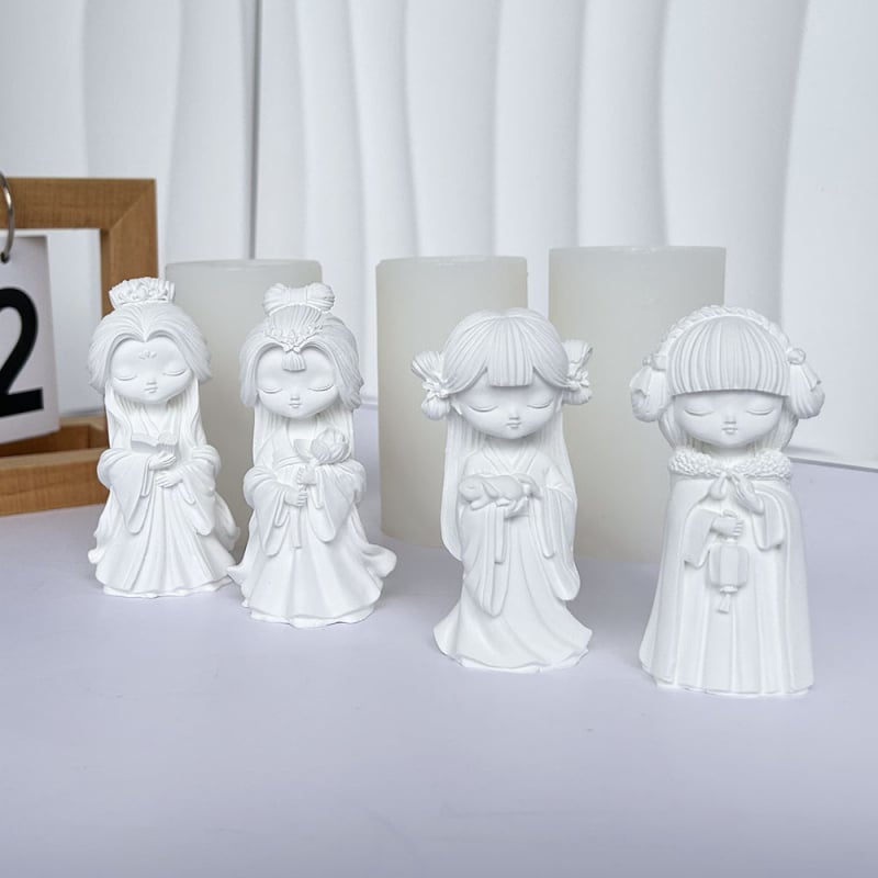 KLX силиконова форма за гипсови кукли – кръгла форма за печене и занаяти със смола