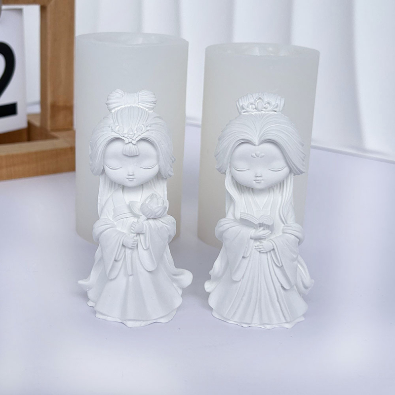 KLX силиконова форма за гипсови кукли – кръгла форма за печене и занаяти със смола