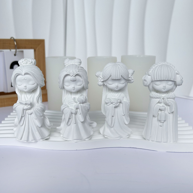 KLX силиконова форма за гипсови кукли – кръгла форма за печене и занаяти със смола