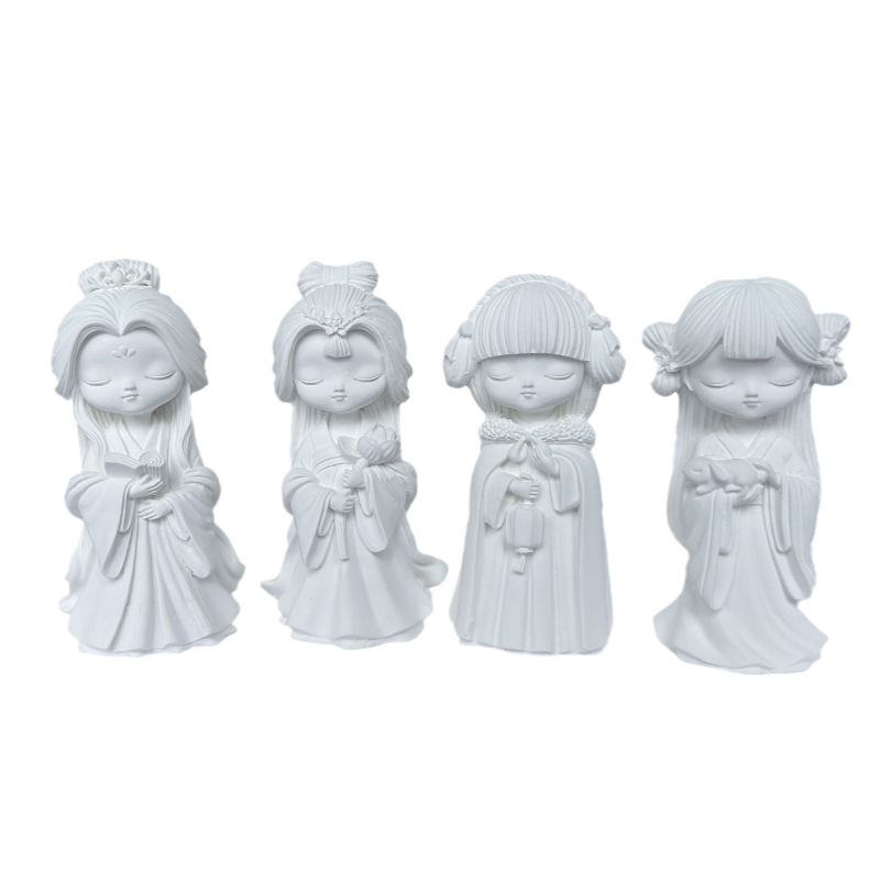 KLX силиконова форма за гипсови кукли – кръгла форма за печене и занаяти със смола