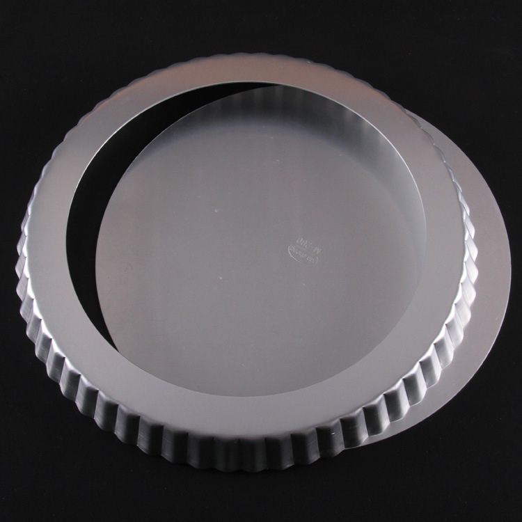 Кръгла форма за печене с хризантемов мотив и подвижно дъно, алуминиева сплав, за печене, опционално анодиране