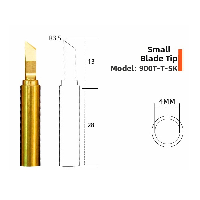 Repairman spájkovacia špička z meďe – presná uhlová špička (elbow), séria Flying soldering iron tip, bez olova