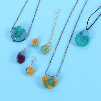 Formă din silicon pentru prăjituri – formă neregulată, design picătură de cristal și val de apă, motiv pandantiv insular