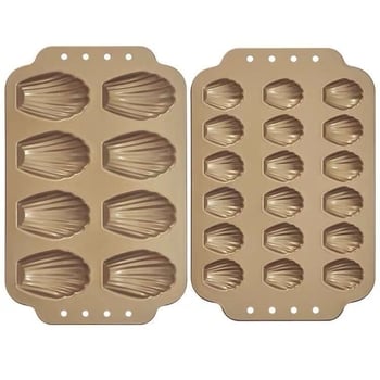 Форма за мадлени 8-18 в едно, незалепваща, карбонова стомана, за малки черупкови сладки