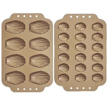 Форма за мадлени 8-18 в едно, незалепваща, карбонова стомана, за малки черупкови сладки