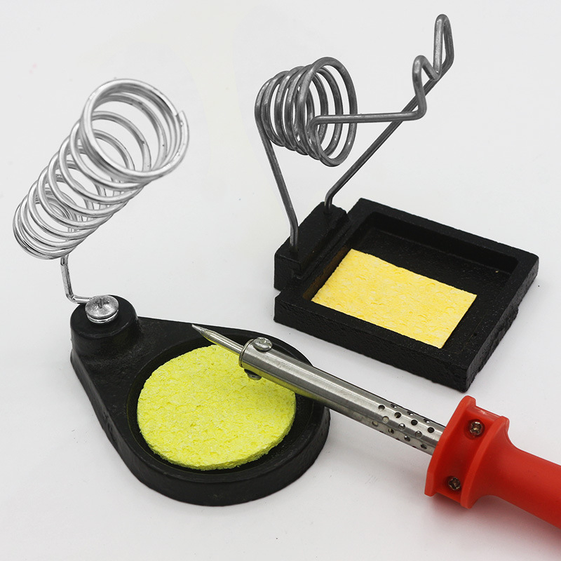 Suport din fontă pentru fier de lipit, greu, design rotund și pătrat, rezistent la temperaturi înalte, suport multifuncțional pentru unelte de lipit