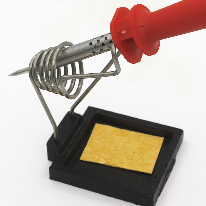 Suport din fontă pentru fier de lipit, greu, design rotund și pătrat, rezistent la temperaturi înalte, suport multifuncțional pentru unelte de lipit