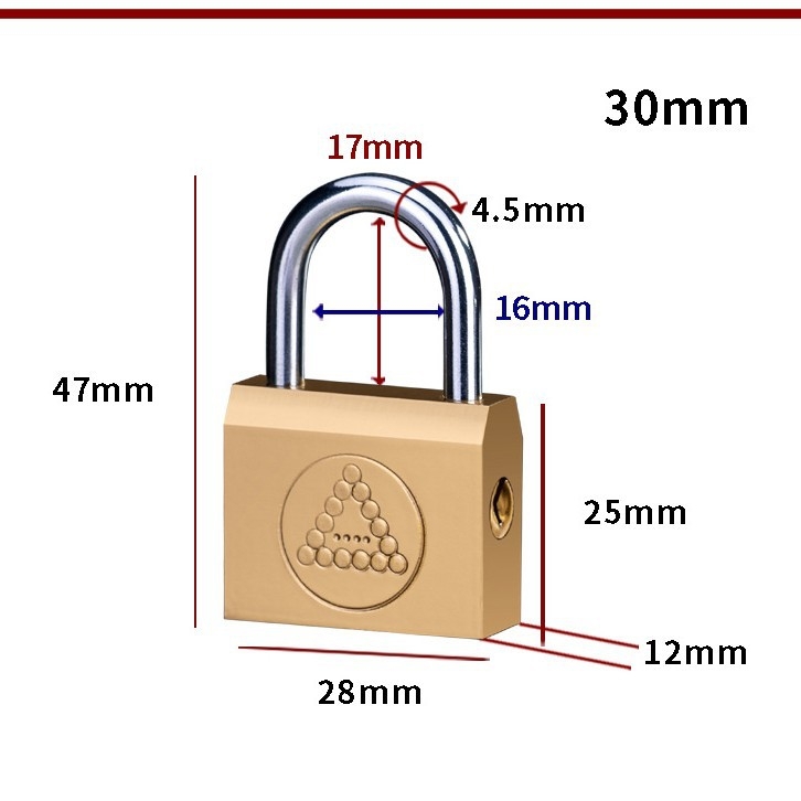 Домашна катинар Type C • Железен корпус • Марка Sailor • За училище, дом, общежитие, фабрика, строителен обект и багаж • Ключът не може да се извади, когато е завъртен за отваряне