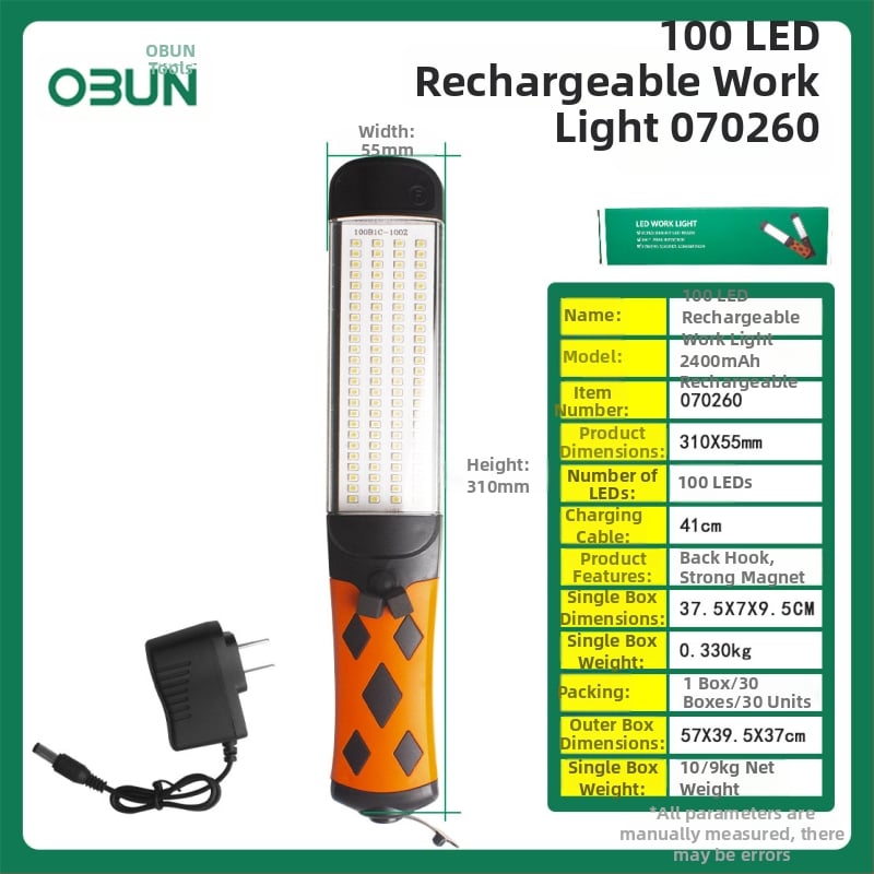 LED работна светлина за авто ремонт със магнит — Oubang, 25 LED диоди, акс. №123, за ремонт и декорация на автомобил