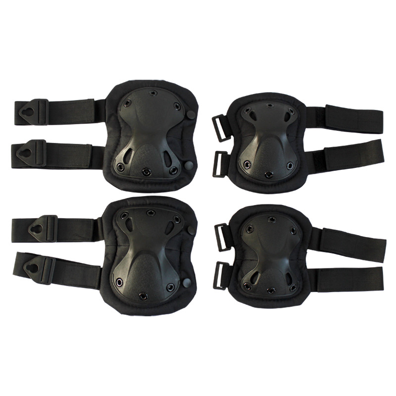 Σετ τεσσάρων τεμαχίων επιγονατιδών και προστατευτικών καρπών, για ενήλικες, βάρος 370