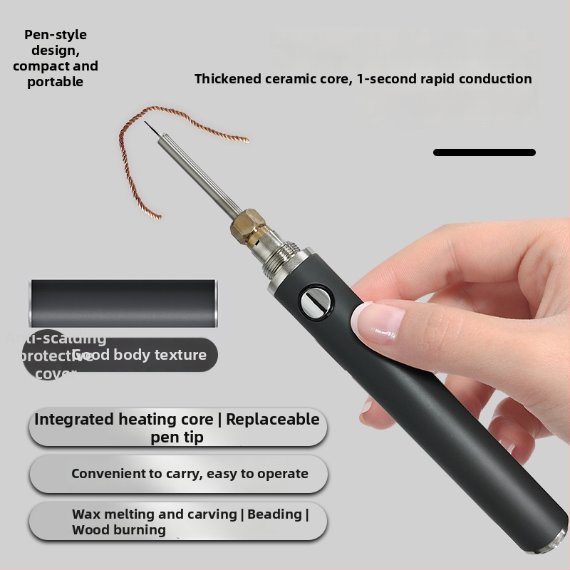 Kangrun USB πένσα συγκόλλησης και τήξης κεριών, κεραμικός θερμαντήρας, USB τροφοδοσία 5V, λειτουργία 3.7V, μοντέλο 116-03, για συγκόλληση, συντήρηση και ηλεκτρικές δοκιμές