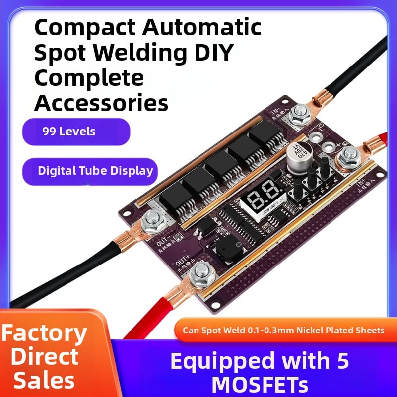 K99 συμπαγής αυτόματος σημειακός συγκολλητής – DIY πλήρες σετ εξαρτημάτων για μπαταρία 18650 Li-ion – πίνακας ελέγχου με στυλό