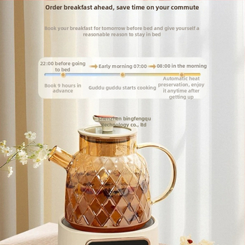 Daudzfunkcionālais veselības tējkanna, tilpums 1 L, 220 V, 300–350 W, keramikas iekšējais tanka, šķidruma izplešanās termostats