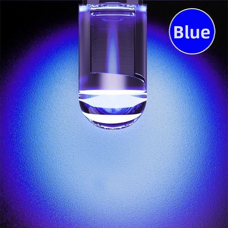 LED DRL automobiliui su didelio ryškumo objektyvu, 12V, T10 kištukas, W5W lemputė registracijos numeriui