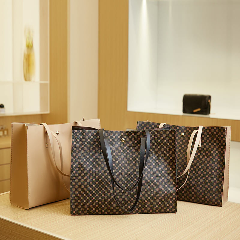 PU tote torba, vintage dizajn, stil Tote Bag, podstava od sintetičke kože, horizontalni kvadratni oblik, magnetsko zatvaranje