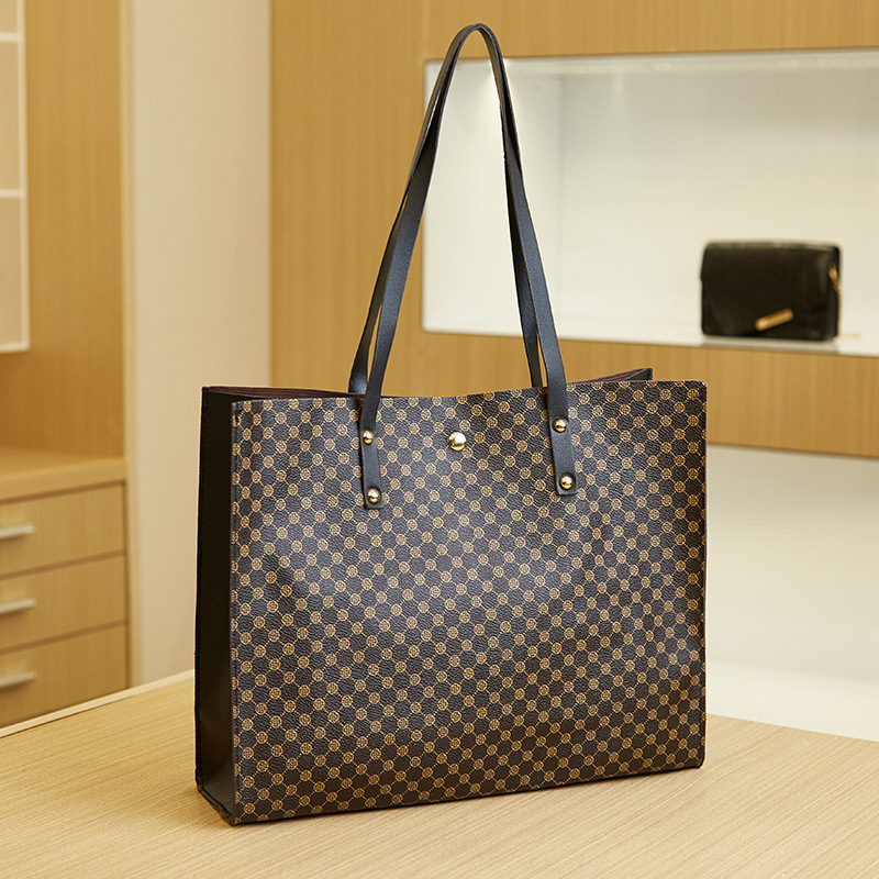 PU tote torba, vintage dizajn, stil Tote Bag, podstava od sintetičke kože, horizontalni kvadratni oblik, magnetsko zatvaranje