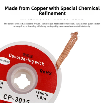 Desoldering instrumentu komplekts: Sūknēšanas vads, Zems atlikums lente, BGA plākšņu noņemšanas instruments; Zīmols Record Work; Materiāls sandalwood; Sērija Other