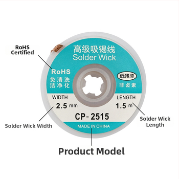 Desoldering instrumentu komplekts: Sūknēšanas vads, Zems atlikums lente, BGA plākšņu noņemšanas instruments; Zīmols Record Work; Materiāls sandalwood; Sērija Other