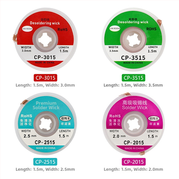 Desoldering instrumentu komplekts: Sūknēšanas vads, Zems atlikums lente, BGA plākšņu noņemšanas instruments; Zīmols Record Work; Materiāls sandalwood; Sērija Other