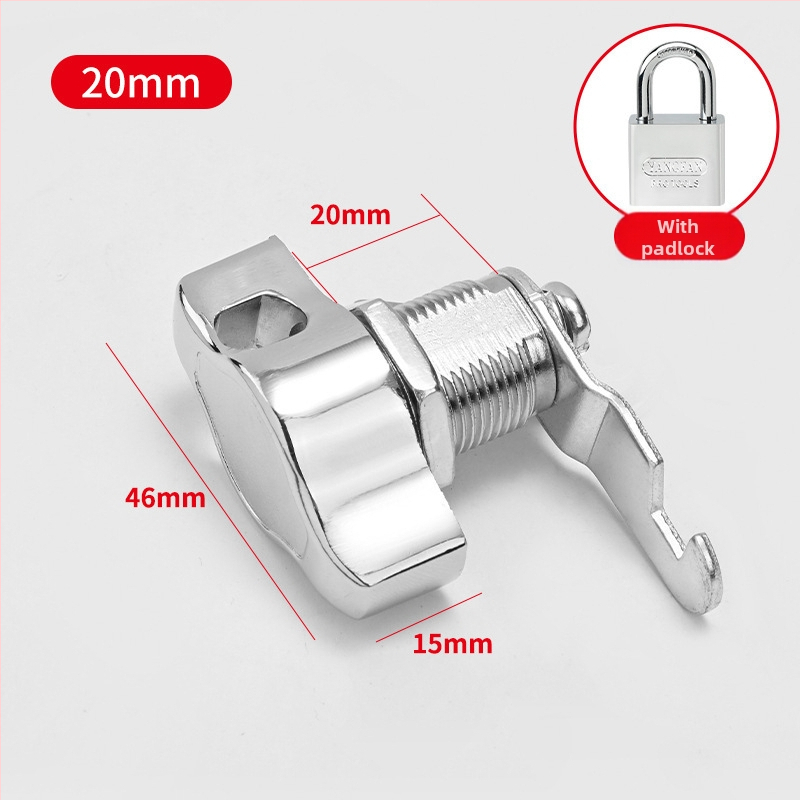 Spintos spyna — cinko lydinys, modernus minimalistinis stilius, model Padlock mailbox lock