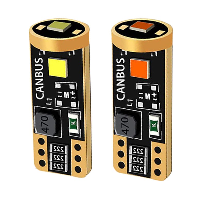 T10 pločio indikatorinė lempa – LED 3SMD3030, CANBUS suderinama, įtampa 12–30 V, galia 3 W