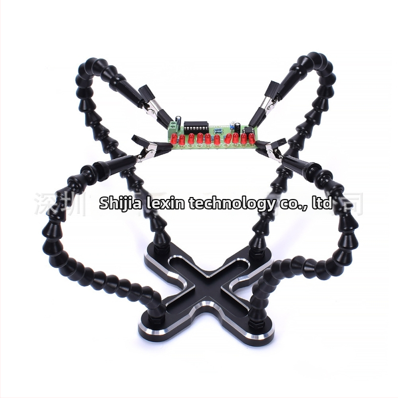 Četru ķepu universālais lodēšanas stiprinājums PCB plates, viedtālruņiem un datoru mātesplatēm — lodēšana, uzturēšana un pārbaude