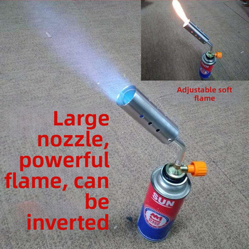 Kartridžu gāzes lāpu sprausla – barbekjū uzliesmojumam un metināšanai – vara sakausējuma korpuss