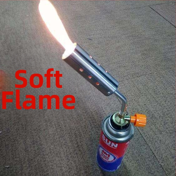 Kartridžu gāzes lāpu sprausla – barbekjū uzliesmojumam un metināšanai – vara sakausējuma korpuss