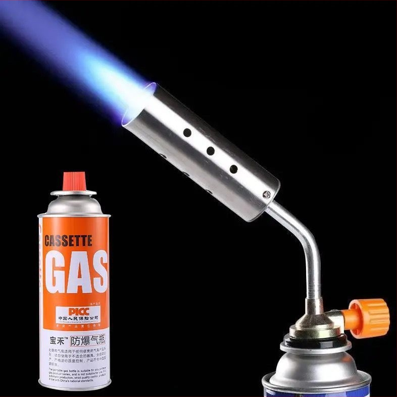 Kartridžu gāzes lāpu sprausla – barbekjū uzliesmojumam un metināšanai – vara sakausējuma korpuss