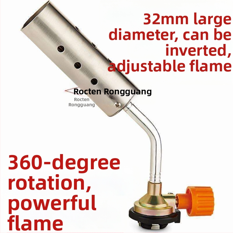 Kartridžu gāzes lāpu sprausla – barbekjū uzliesmojumam un metināšanai – vara sakausējuma korpuss