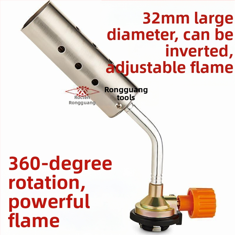 Kartridžu gāzes lāpu sprausla – barbekjū uzliesmojumam un metināšanai – vara sakausējuma korpuss