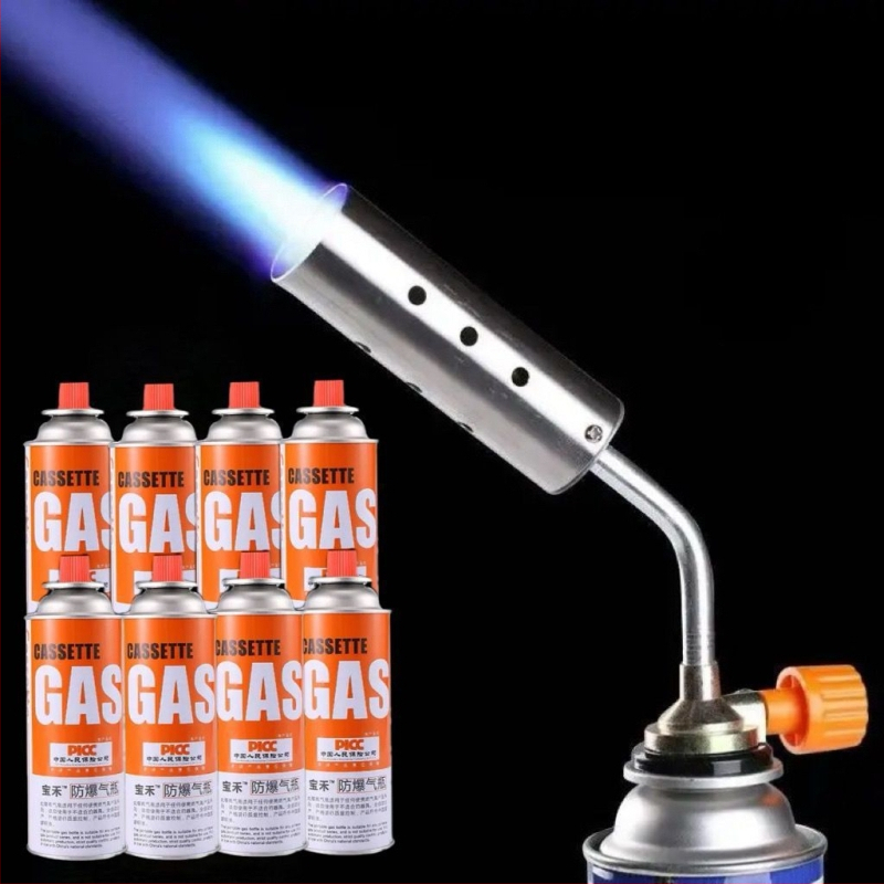 Kartridžu gāzes lāpu sprausla – barbekjū uzliesmojumam un metināšanai – vara sakausējuma korpuss