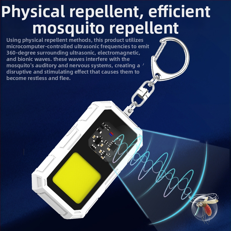 Ultrahangos elektromos szúnyogriasztó beltéri használatra, éjjeli fény funkcióval, M61 modell, újratölthető, 10W, 5V