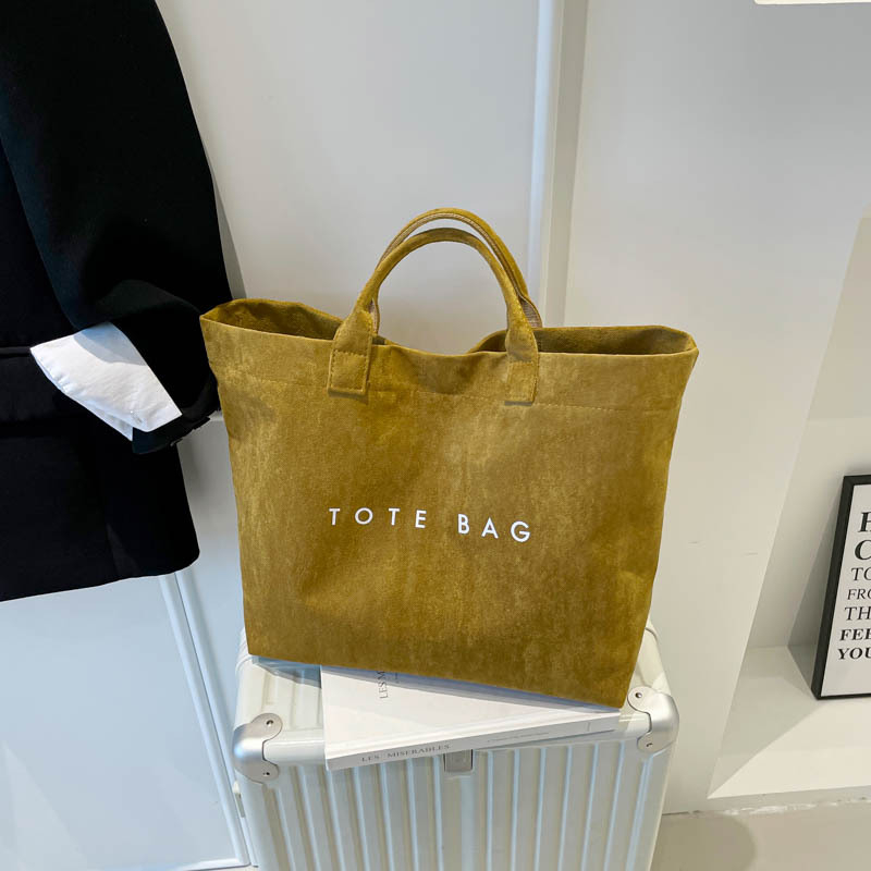 Jelenova koža Tote torba, vodootporna, horizontalno kvadratnog oblika, Velcro otvorenje (Stil: gradski minimalistički; Materijal: jelenova koža; Vodootpornost: Da; Oblik: horizontalni kvadrat; Otvaranje: Velcro)
