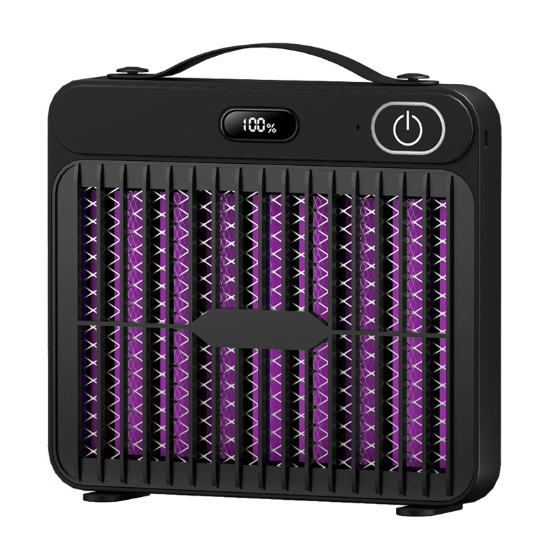 Комароубийваща лампа с електрически удар, UV светлина, USB презареждане, подходяща за помещения до 10 м²