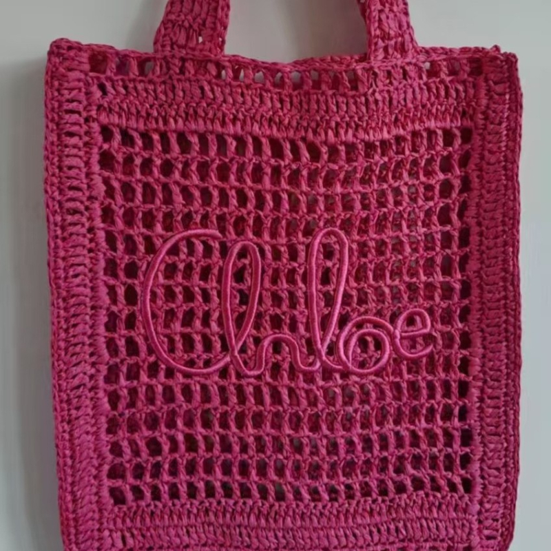 Geantă de umăr din paie, țesătură cu perforații, capacitate mare, formă verticală pătrată, buzunar deschis, crossbody