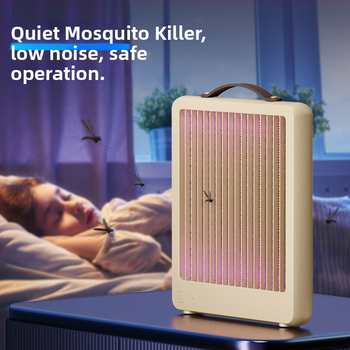 LED лампа за комари с вградена батерия (2001–2500 mAh), обхват 11–20 м², зареждане 3–5 ч, електрически удар, ABS корпус