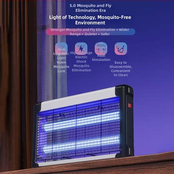 LED lampa na stenu proti komárom, vonkajšie použitie, modely Y06-Y12, 5V, 5W