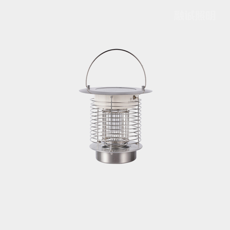 Lampa solară pentru eliminarea ţânţarilor, exterior – baterie încorporată 2001–2500 mAh, capcana LED pentru insecte, plasă din oțel inoxidabil, acoperire 41–60㎡, design fix