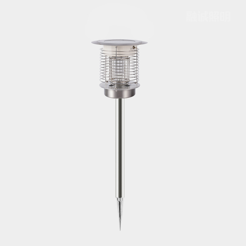 Lampa solară pentru eliminarea ţânţarilor, exterior – baterie încorporată 2001–2500 mAh, capcana LED pentru insecte, plasă din oțel inoxidabil, acoperire 41–60㎡, design fix