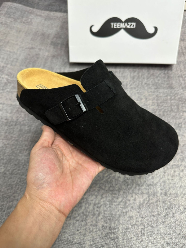 TEEMAZZI moterų mule su piršto kapu iš natūralios odos, kasdieniai laisvalaikio batai moterims, EVA padas, odinė vidinė danga (Viršutinė medžiaga: oda; Padas: EVA; Vidinis: oda)